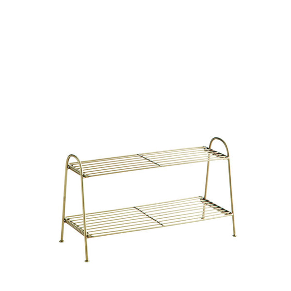 Iron Shoe Rack «brass double» von Madam Stoltz