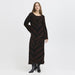 Strickkleid «Kamora» in schwarz/braun von ICHI