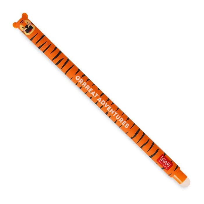 Löschbarer Gelstift «Tiger» in orange von Legami