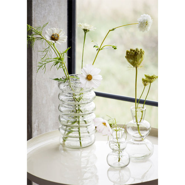 Glass vase big «Clear stone finish» von Madam Stoltz