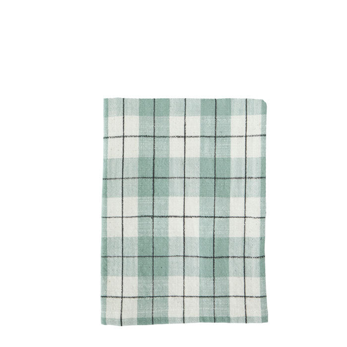 Kitchen Towel Checked «Light green» von Madam Stoltz