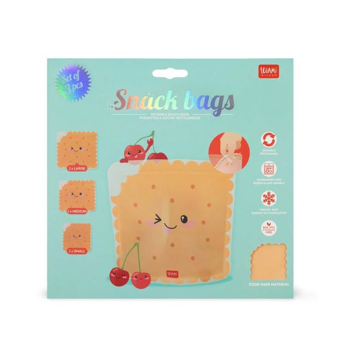 3er-Set - Snack Bags  «Cookie» von Legami