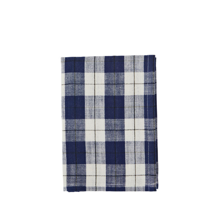 Kitchen Towel Checked «Blue» von Madam Stoltz