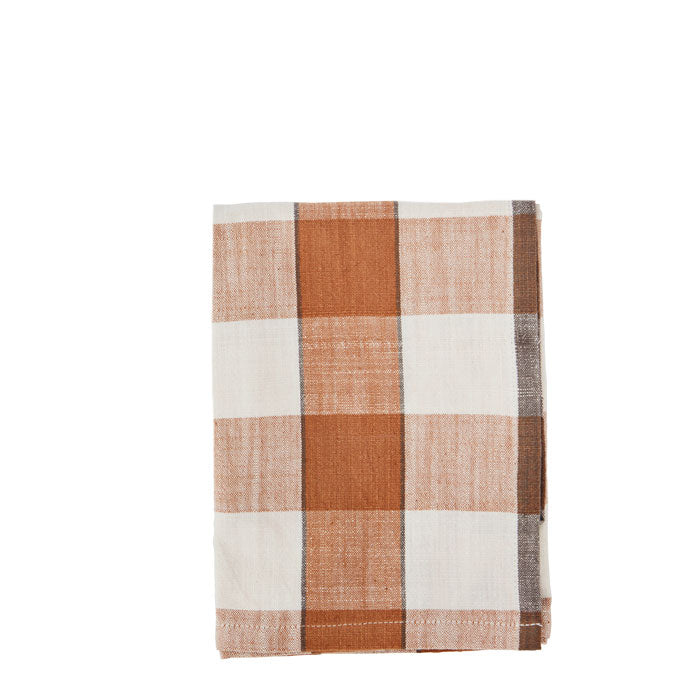 Kitchen Towel checkered «Burnt Orange» von Madam Stoltz