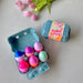 6-er Set Kerzen Dip Dye Eggs «Sixpack blue» von Pink Stories