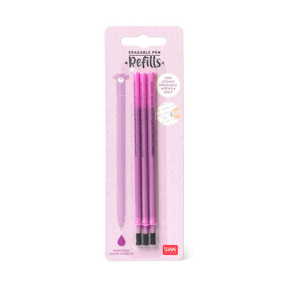 3er-Set Nachfüll Patrone purple für Gelstift von Legami