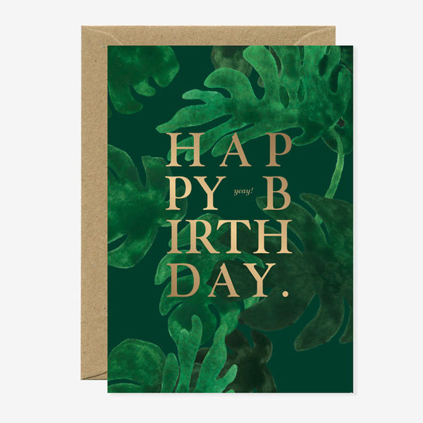 Karte «Happy Birthday Monstera» von All the ways to say