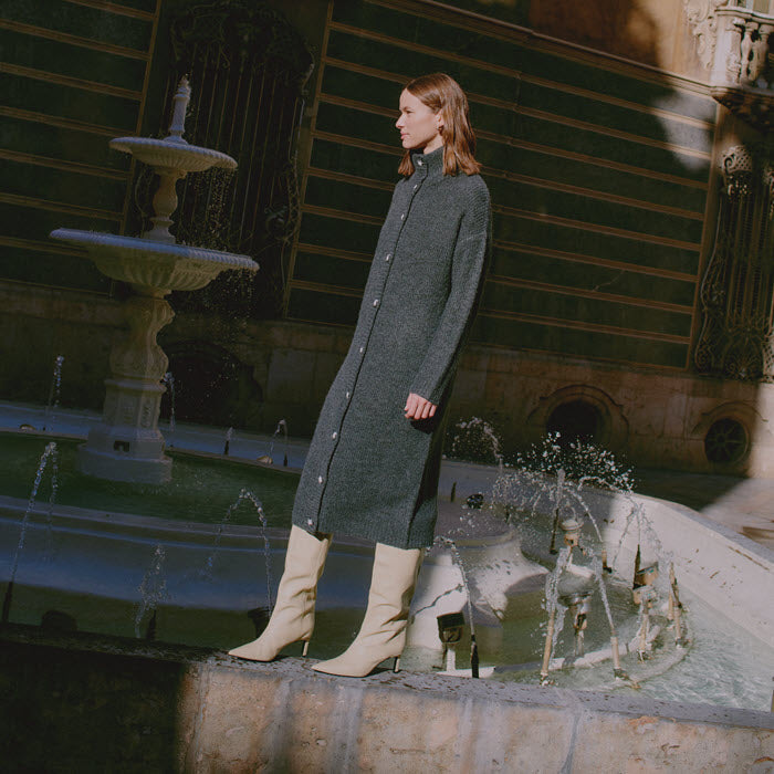 Long Cardigan «Marianne» in dark grey melange von b.young