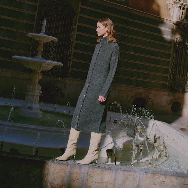 Long Cardigan «Marianne» in dark grey melange von b.young