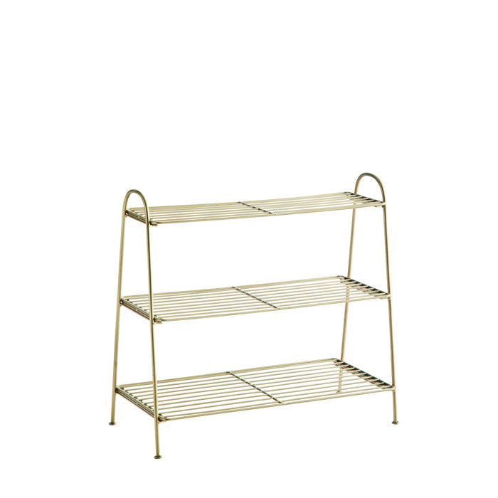 Iron Shoe Rack «brass triple» von Madam Stoltz