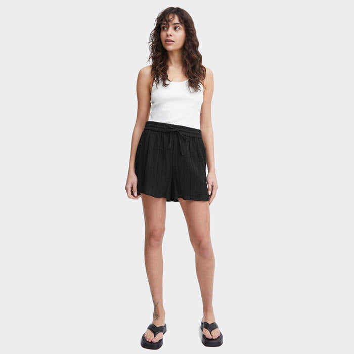 Shorts «FOXA» in Black von ICHI - Gr. XL