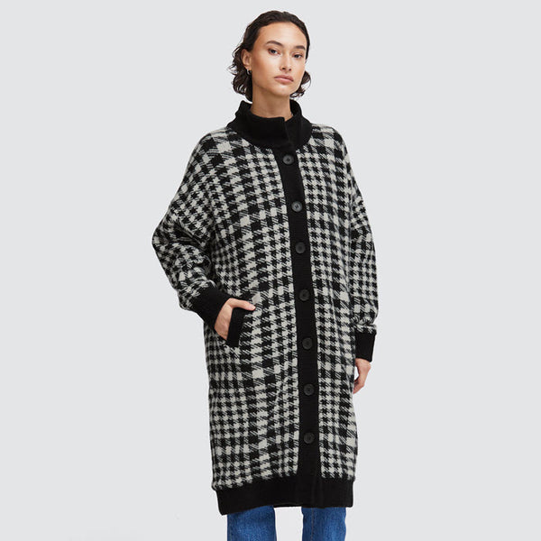 Jacke «Azito» in schwarz/weiss von ICHI