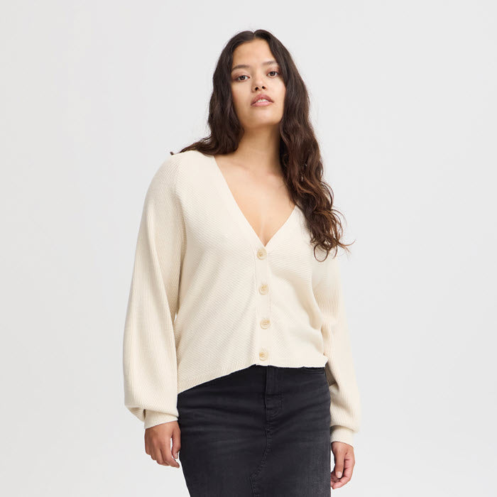 Cardigan «Boston» in almond milk von ICHI