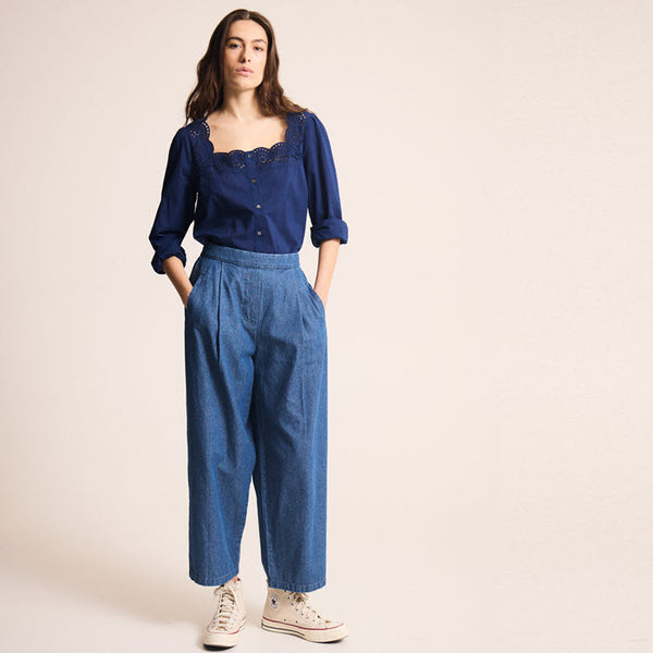 Jeanshose «Archer» in washed medium blue von ICHI