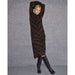 Strickkleid «Kamora» in schwarz/braun von ICHI