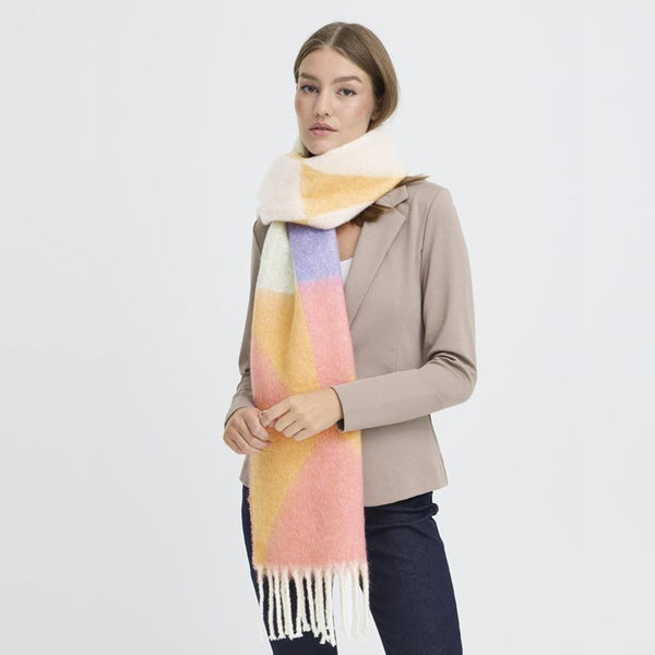 Schal «Malfrid» in navy peony von ICHI