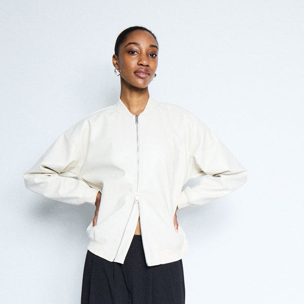 Kunstlederjacke «Zoma» in Eierschale von ICHI