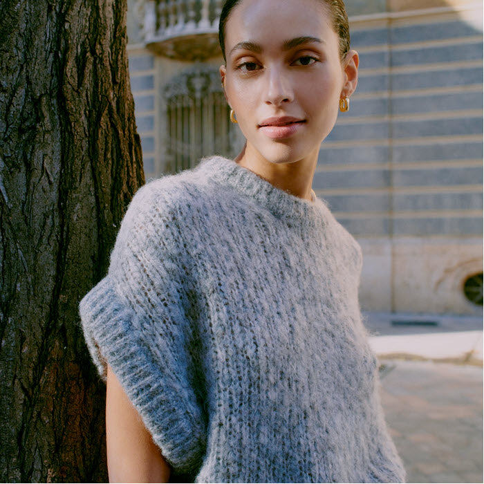 Pullover «METTA» in Mid Grey Melange von B.young