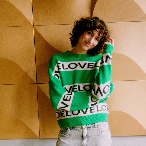 Pulli «Omea Love» in grün von b.young