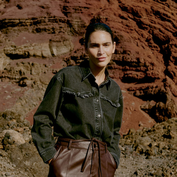 Jeanshemd «KANOA» in Black Denim von b.young