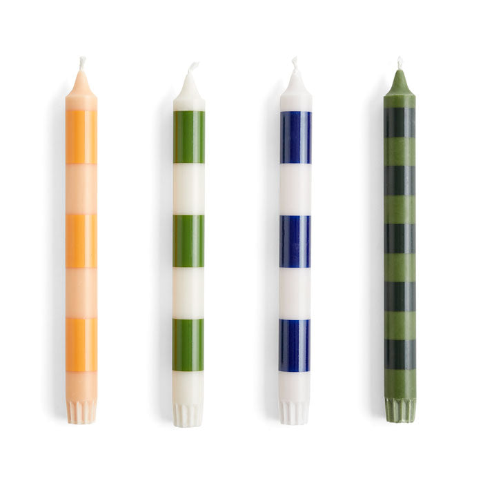 Stripe Candle-Greens Set of 4 von HAY