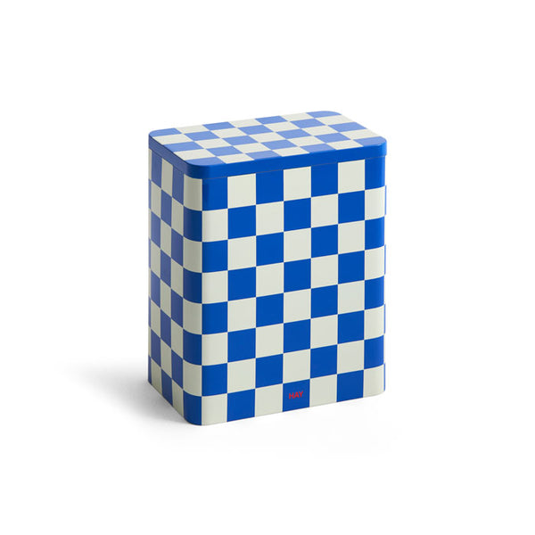 Tin Container-Large-Blue and off-white von HAY