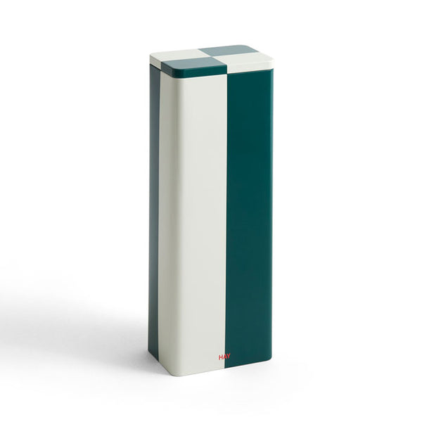 Tin Container slim in green and off-white von HAY