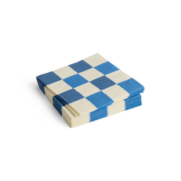 20er Pack Servietten off-white and blue M check von Hay