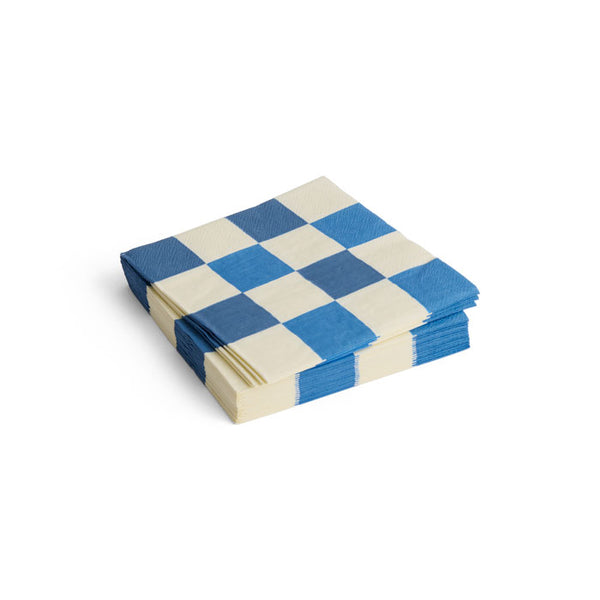 20er Pack Servietten off-white and blue M check von Hay