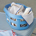 Basket (recycled) small in soft blue von HAY