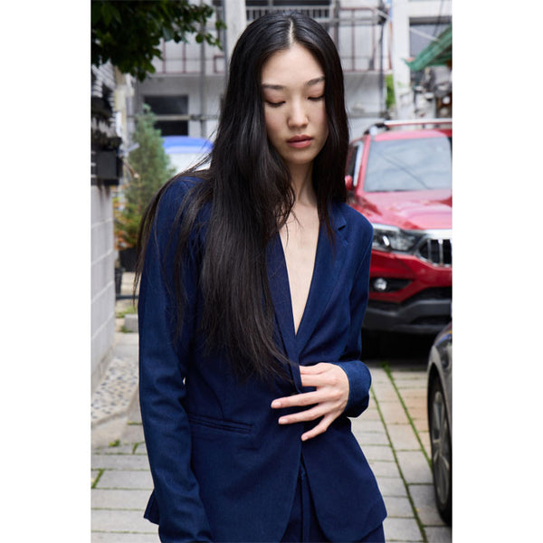 Blazer «Kate denim» in dunkelblau von ICHI