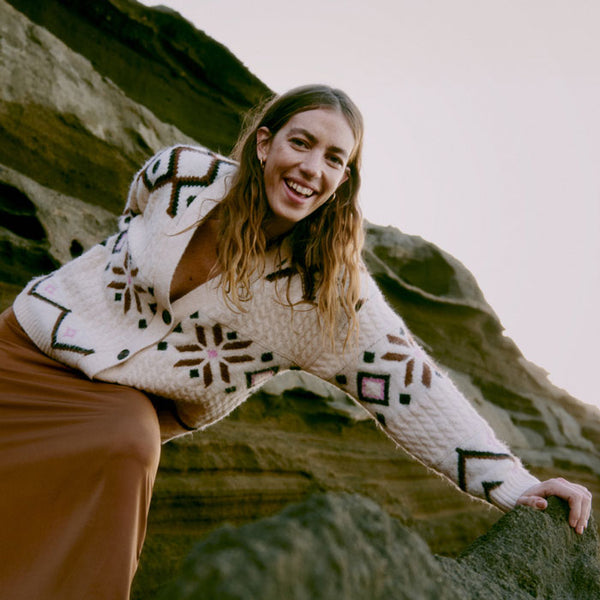 Strickcardigan «Melpa» in birch melange von b.young