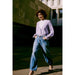 Cardigan «Omea Frill» in lila von b.young