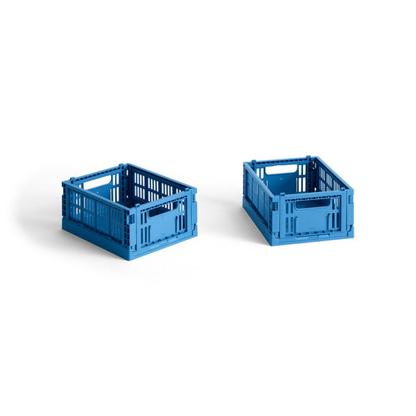 2er-Set Colour Crate Mini in electric blue von HAY