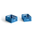 2er-Set Colour Crate Mini in electric blue von HAY