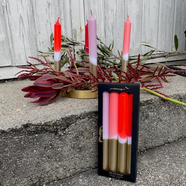 4er-Set Kerzen Dip Dye «Christmas Lights» von Pink Stories