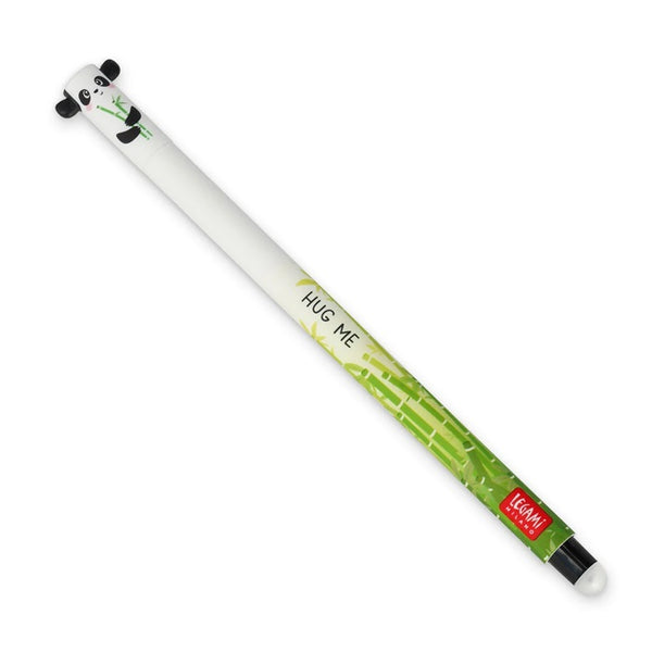 Löschbarer Gelstift «Panda» in schwarz von Legami