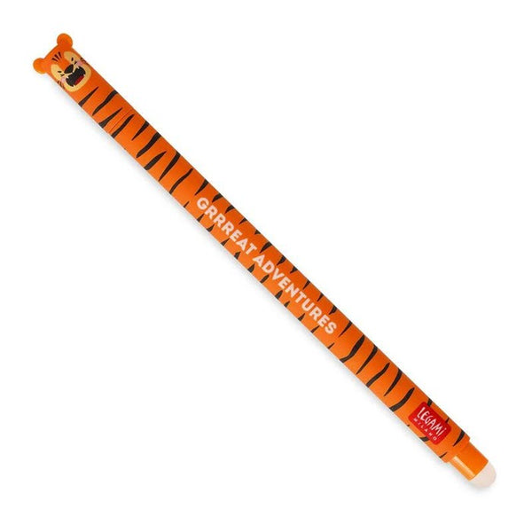 Löschbarer Gelstift «Tiger» in orange von Legami