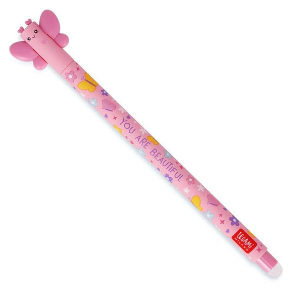 Löschbarer Gelstift «Butterfly» in pink von Legami