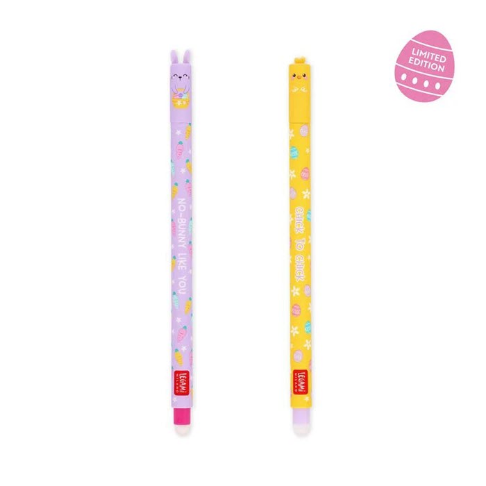 2-er Set löschbare Gelstifte «Happy Easter» von Legami