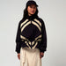 Regenjacke «Elizeh» in deep black/brown rice von Gofranck