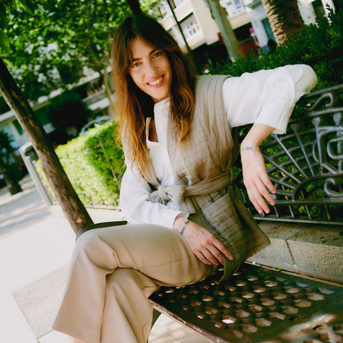 Waistcoat «Estino» in roasted cashew von b.young