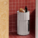 Facet Cabinet incl. feet and castors high in misty grey von HAY