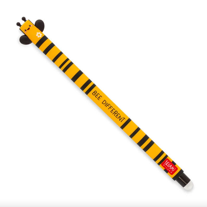 Löschbarer Gelstift «Bee» in schwarz von Legami