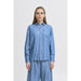 Hemd «Beccos» in blue pinstripe von ICHI