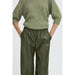 Kunstlederhose «Daja» in olivegrün von b.young