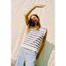 Jeanshose «Laro» in blue stripe denim von b.young