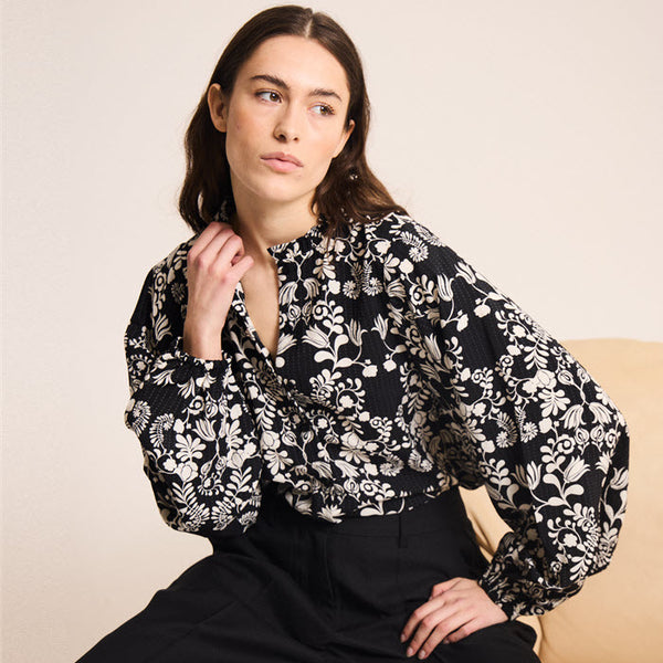 Bluse «Gocina» in schwarz/weiss von ICHI