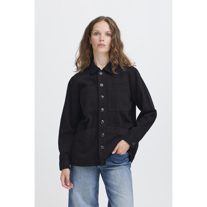 Jacke «Hezano» in dunkelblau von ICHI