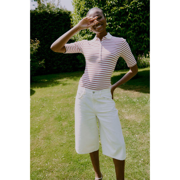 Jeansshorts «Kimu» in weiss von b.young